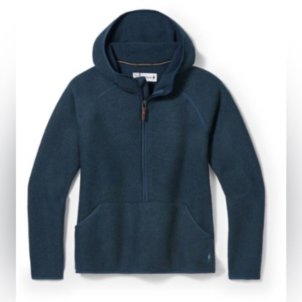 Smartwool Hudson Trail Fleece Quarter Zip Hoodie Size XS